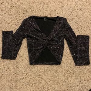 Forever 21 Cropped - Long Sleeve Shirt